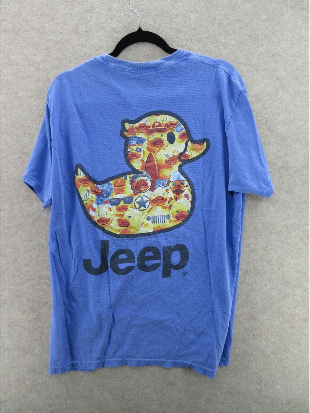 Jeep Rubber Duck Graphic Comfort Colors Blue T-Shirt Adult Large